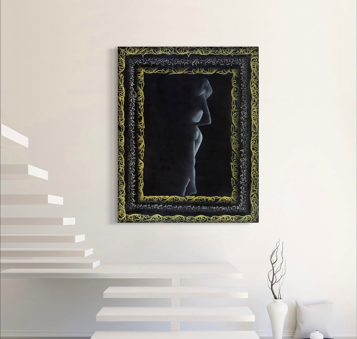 “Filligraphy” acrylic on canvas